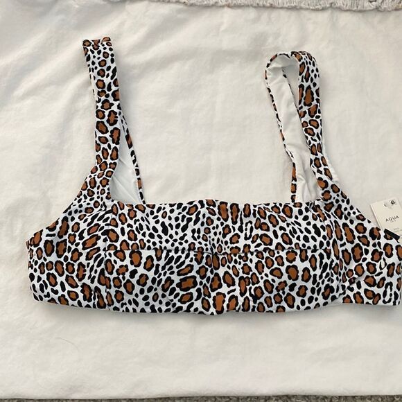 Aqua Swim Animal Print Lined Swim Top NWT - Picture 4 of 7